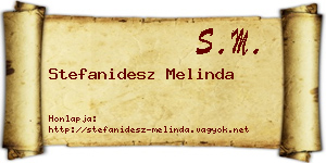 Stefanidesz Melinda névjegykártya